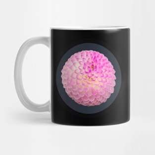 Mauve Ball Dahlia Flower Circle Frame Mug